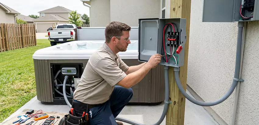 Outdoor Hot Tub Electrical Installation in Norwalk
